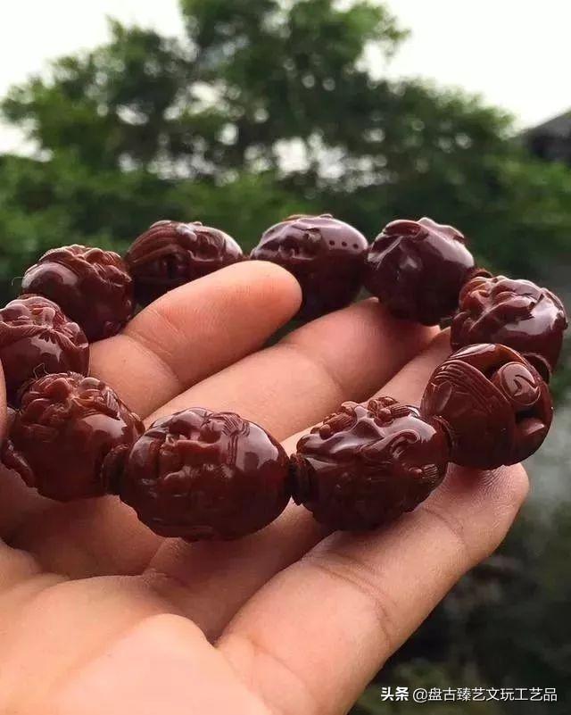 橄榄核手串到底能不能汗盘