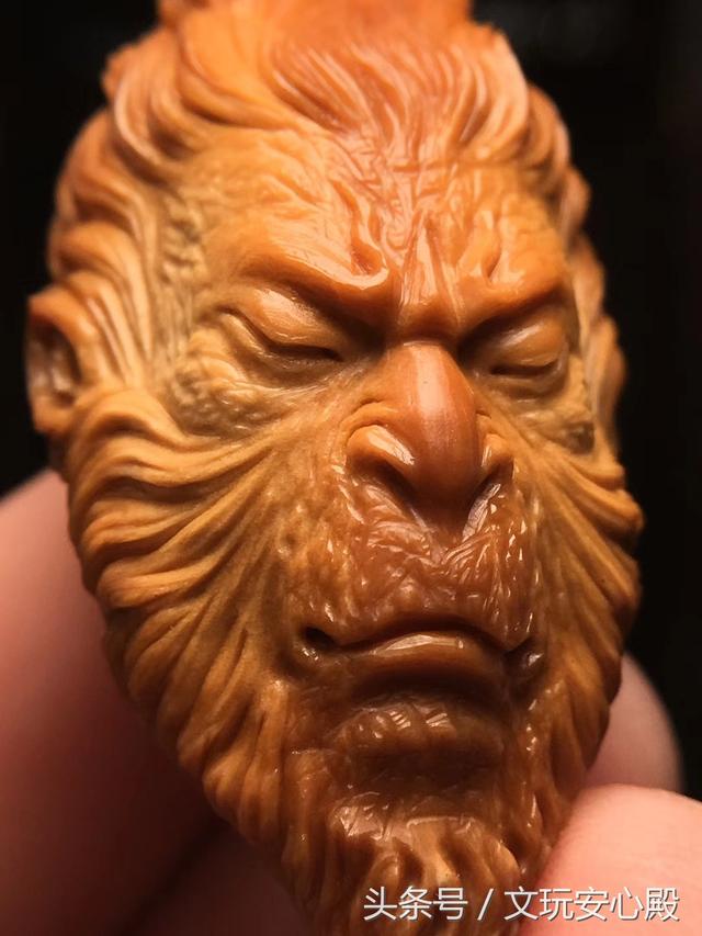 苏工橄榄核雕：齐天大圣 单颗欣赏